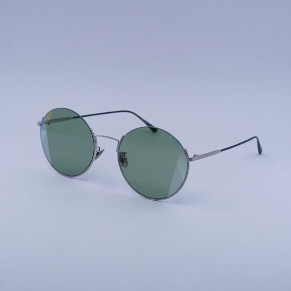 Bottega Veneta BV0246S 004 Sunglasses Silver Round Frame, Green Lenses main image 10